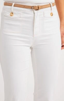 Pantalon Bootcut écru Avec Ceinture 8 Pantalon Bootcut écru Avec Ceinture -Haute couture k pantalon bootcut ecru avec ceinture armand thiery femme ECRU d1 68