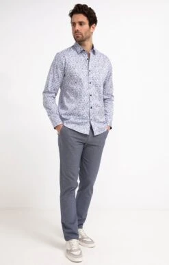 Pantalon Chino Imprimé Style -Haute couture k pantalon chino imprime style at company BLEU o 45