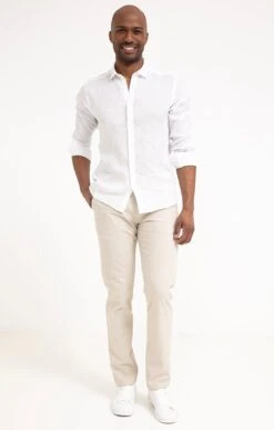 Pantalon Chino Léo -Haute couture k pantalon chino leo at company ECRU o 68