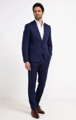 Pantalon De Costume LITTORALE 8 Pantalon De Costume LITTORALE -Haute couture k pantalon de costume ajuste per l uomo BLEU DUR o 46