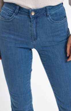 Pantalon Droit Avec Clous Carrés Poches -Haute couture k pantalon droit avec clous carres poches affinites BLEU d1 45