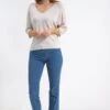 Pantalon Droit Avec Clous Carrés Poches