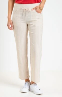 Pantalon Droit Esprit Jogging -Haute couture k pantalon droit esprit jogging affinites BEIGE o 44