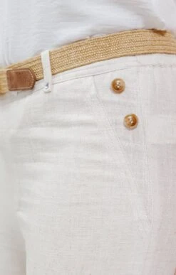 Pantalon Fluide En Lin -Haute couture k pantalon fluide en lin affinites BEIGE d1 44