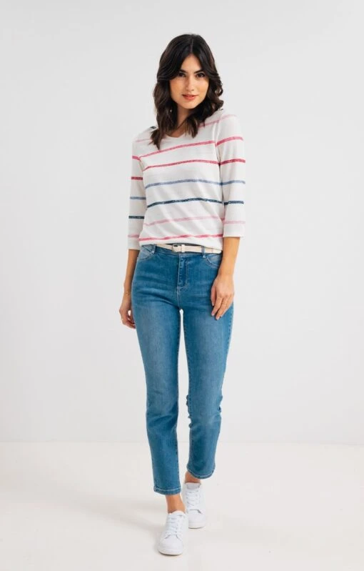 Pantalon Jean Slim Avec Détail Strass