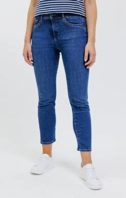 Pantalon Jean Stone Avec Jeu De Clous -Haute couture k pantalon jean stone avec jeu de clous affinites BLEU o 45