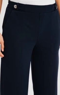 Pantalon Large Avec Boutons Officier -Haute couture k pantalon large avec boutons officier armand thiery femme MARINE d1 2
