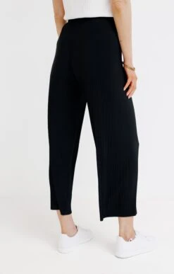 Pantalon Plissé Droit 5 Pantalon Plissé Droit -Haute couture k pantalon plisse droit affinites NOIR back 14