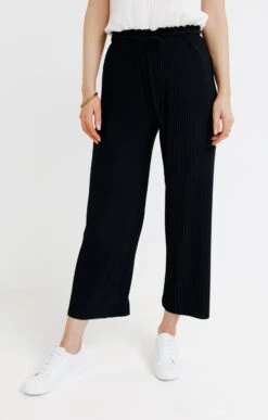 Pantalon Plissé Droit 6 Pantalon Plissé Droit -Haute couture k pantalon plisse droit affinites NOIR o 14