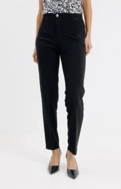 Pantalon Ville Slim Noir 6 Pantalon Ville Slim Noir -Haute couture k pantalon ville slim noir armand thiery femme NOIR o 14