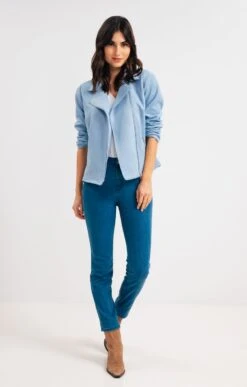 Perfecto En Suédine Zippée -Haute couture k perfecto en suedine zippee armand thiery femme BLEU CIEL d2 60