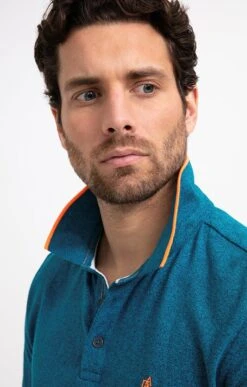 Polo Manches Courtes Chiné Fluo -Haute couture k polo manches courtes chine fluo at company AQUA d3 54