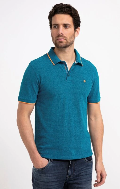 Polo Manches Courtes Chiné Fluo