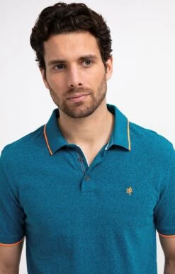 Polo Manches Courtes Chiné Fluo -Haute couture k polo manches courtes chine fluo at company AQUA o 54