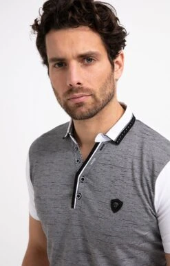 Polo Manches Courtes Grey -Haute couture k polo manches courtes grey at company ANTHRACITE o 24