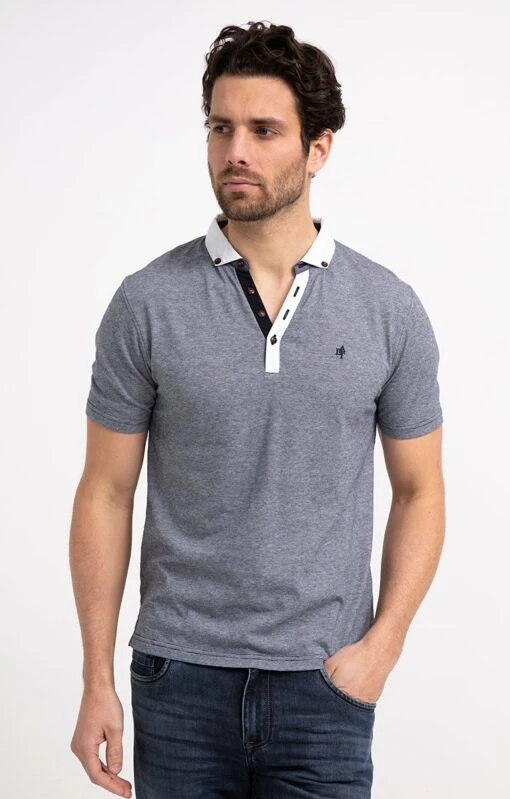 Polo Manches Courtes White Plack