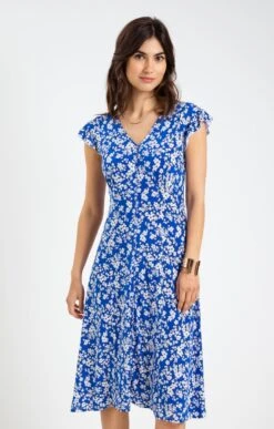 Robe -Haute couture k robe affinites BLEU DUR o 46