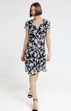 Robe En Dentelle Imprimée -Haute couture k robe en dentelle imprimee affinites NOIR o 14