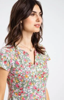 Robe Imprimée En Maille -Haute couture k robe imprimee en maille armand thiery femme VERT NIL d1 69