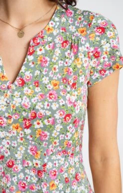 Robe Imprimée En Maille -Haute couture k robe imprimee en maille armand thiery femme VERT NIL d2 69