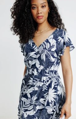 Robe Longue En Viscose -Haute couture k robe longue en viscose affinites MARINE d1 2