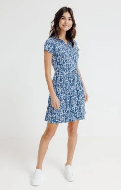 Robe Maille évasée -Haute couture k robe maille evasee affinites INDIGO o 93