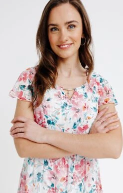 Robe Plissée Imprimée Avec Bijou Col -Haute couture k robe plissee imprimee avec bijou col affinites ECRU d1 68