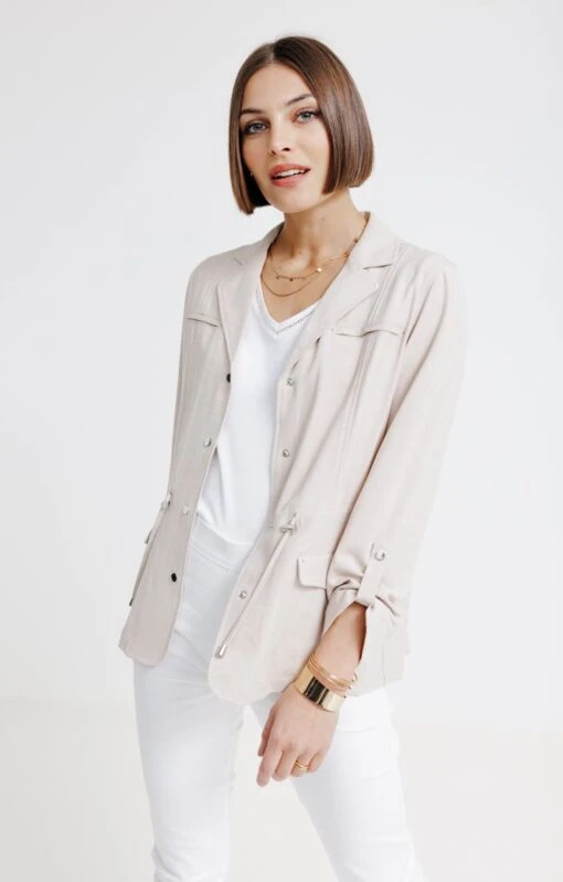 Saharienne Col Tailleur Avec Boutons