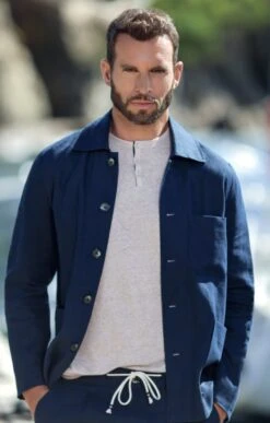 SAHARIENNE EN LIN -Haute couture k saharienne en lin at company MARINE o 2