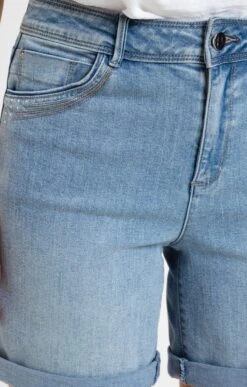 Short Avec Détail Clous Et Broderie -Haute couture k short avec detail clous et broderie affinites BLEU CIEL d1 60