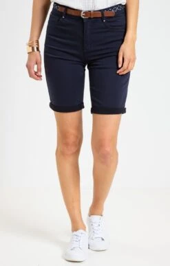 Short En Coton Avec Ceinture -Haute couture k short en coton avec ceinture affinites MARINE o 2