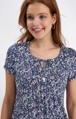 Tee-shirt Avec Plis Et Détail Bijoux -Haute couture k tee shirt avec plis et detail bijoux affinites MARINE d1 2