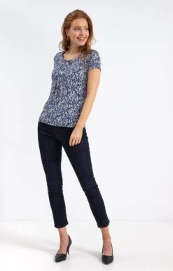 Tee-shirt Avec Plis Et Détail Bijoux -Haute couture k tee shirt avec plis et detail bijoux affinites MARINE d3 2