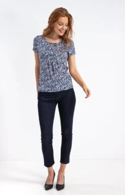 Tee-shirt Avec Plis Et Détail Bijoux -Haute couture k tee shirt avec plis et detail bijoux affinites MARINE o 2