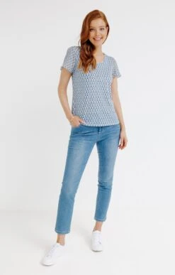 Tee-shirt Bi-matière Col Rond Piping 6 Tee-shirt Bi-matière Col Rond Piping -Haute couture k tee shirt bi matiere col rond piping affinites BLANC o 48