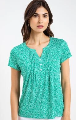 Tee-shirt Col Mao -Haute couture k tee shirt col mao affinites AUTRE VERT d1 241