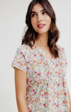 Tee-shirt Col Mao Avec Plis 7 Tee-shirt Col Mao Avec Plis -Haute couture k tee shirt col mao avec plis affinites VERT NIL d1 69