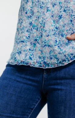 Tee-shirt En Dentelle Plissé -Haute couture k tee shirt en dentelle plisse affinites EMERAUDE d2 77