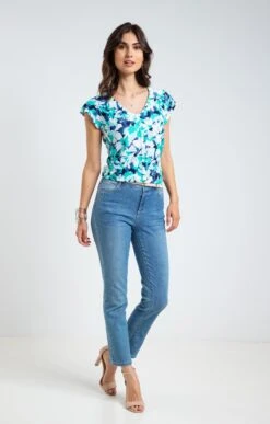 Tee-shirt Maille Plissée -Haute couture k tee shirt maille plissee armand thiery femme VERT LAGON o 77