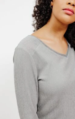 Tee-shirt Manches 3/4 -Haute couture k tee shirt manches 3 4 affinites KAKI CLAIR d1 104