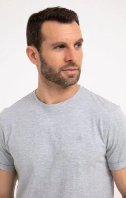 Tee-shirt Manches Courtes Basic Chine -Haute couture k tee shirt manches courtes basic chine at company GRIS MOYEN o 10