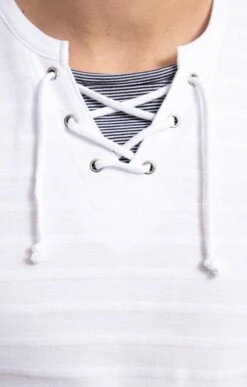 Tee-shirt Manches Courtes Cordage -Haute couture k tee shirt manches courtes cordage at company BLANC d 48