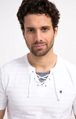 Tee-shirt Manches Courtes Cordage -Haute couture k tee shirt manches courtes cordage at company BLANC o 48