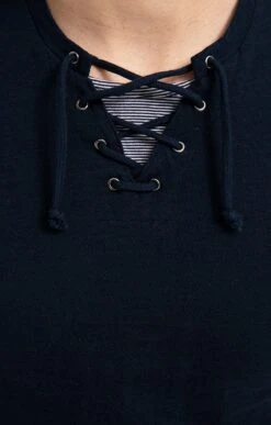 Tee-shirt Manches Courtes Lacet -Haute couture k tee shirt manches courtes lacet at company MARINE d 2