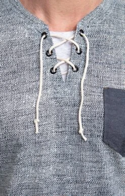 Tee-shirt Manches Courtes Lacet Grille -Haute couture k tee shirt manches courtes lacet grille at company MARINE d1 2