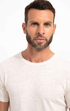 Tee-shirt Manches Courtes Lin -Haute couture k tee shirt manches courtes lin at company ECRU o 68