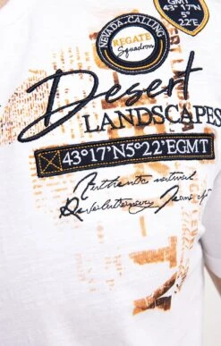 Tee-shirt Manches Courtes Stamps -Haute couture k tee shirt manches courtes stamps at company BLANC d1 48