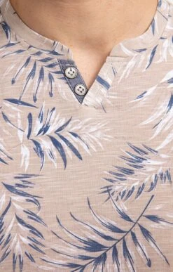 Tee-shirt Manches Courtes V Big Palm -Haute couture k tee shirt manches courtes v big palm at company BEIGE d 44