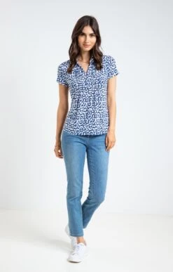 Tee-shirt Plissé Manches Courtes -Haute couture k tee shirt plisse manches courtes armand thiery femme BLEU o 45