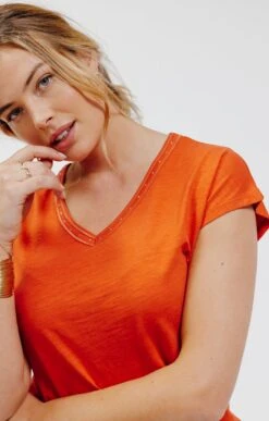 Tee-shirt Uni Manches Courtes -Haute couture k tee shirt uni manches courtes affinites NUDE d1 187